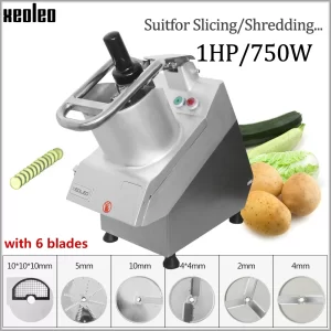 XEOLEO Vegetable Slicer Cheese Shred machine dicer machine Multi function Cutter 750W Cheese shredding requires G005 cutterhead